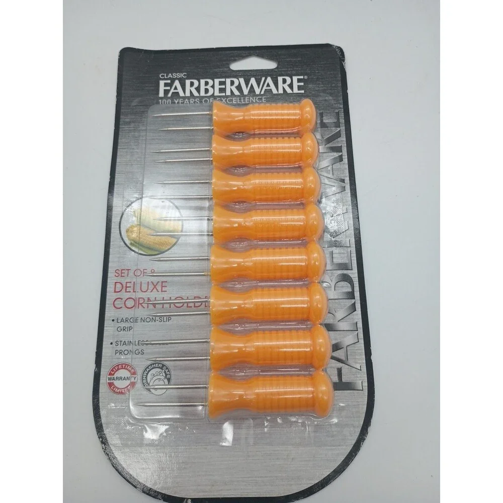 1 pack of Farberware Classic Series Deluxe Corn Holders Set Of 8